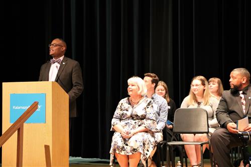 Dr. Washington speaks at EMC Completion Ceremony 