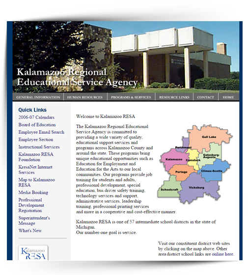 2006 Kalamazoo RESA Website 