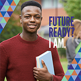Male student with caption: Future Ready? I am.  