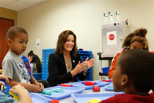 Governor Whitmer Visits KRESA Head Start/GSRP Students 