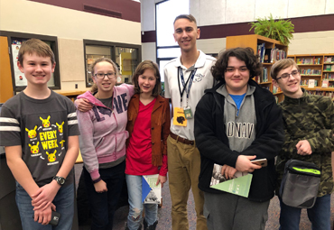  EFE Alum visiting with high school students 